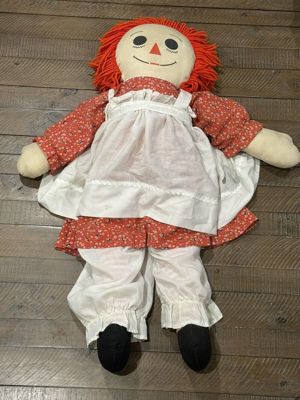 Vintage 1960’s Raggedy Ann Doll 36” See Pics For Imperfections
